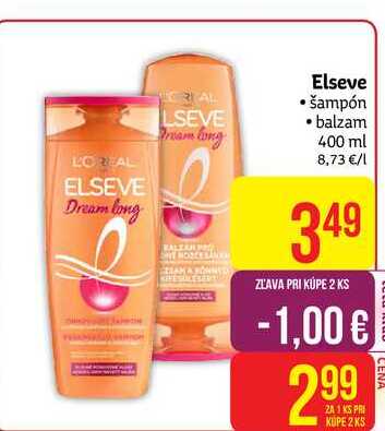 Elseve • šampón • balzam 400 ml