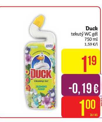 Duck tekutý WC gél 750 ml 1,59 € 1,19 €