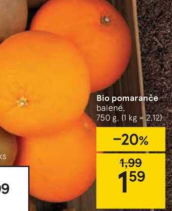 Bio pomaranče, 750 g