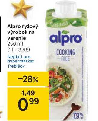 Alpro ryžový výrobok na varenie, 250 ml