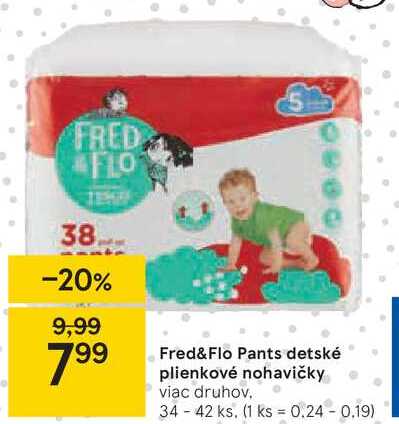 Fred&Flo Pants detské plienkové nohavičky, 34-42 ks