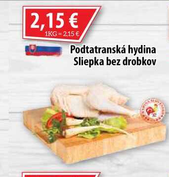 Podtatranská hydina Sliepka bez drobkov 1 kg