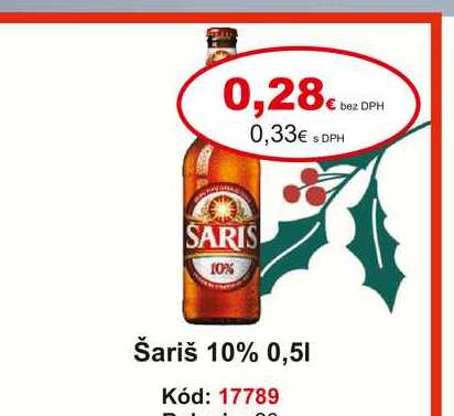 Šariš 10% 0,5 l