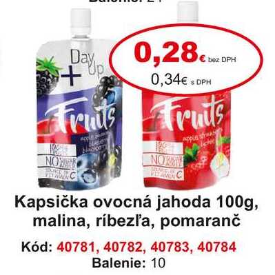 Kapsička ovocná jahoda 100g