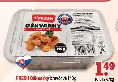 FRESH Oškvarky bravčové 140g