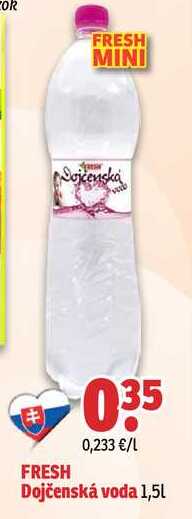 FRESH Dojčenská voda 1,5l