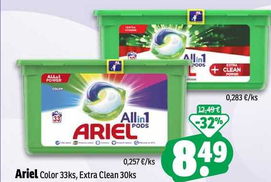 Ariel Color 33ks, Extra Clean 30ks 849 