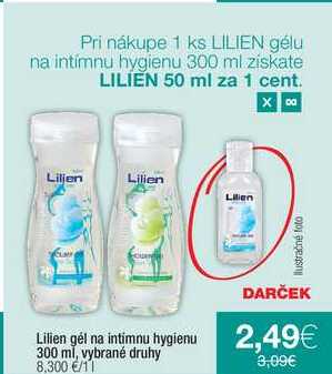 Lilien gél na intimnu hygienu 300 ml