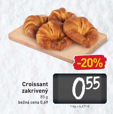 Croissant zakrivený  85 g