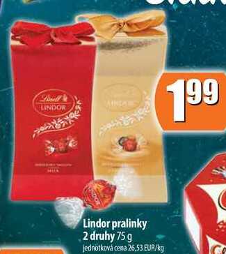 Lindor pralinky 75g