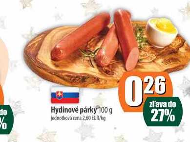 Hydinové párky 100g