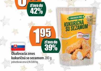 Obalovacia zmes kukuričná so sezamom 280 g