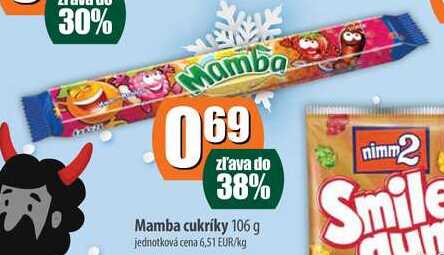 Mamba cukríky 106 g