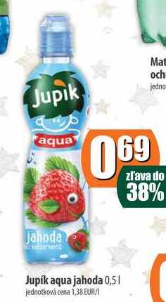 jupík aqua jahoda 0,5 l