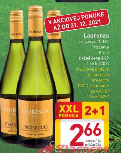 Laurenza prosecco D.O.C. Trizzante 0,75 l