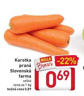   Karotka praná Slovenská farma 1 kg