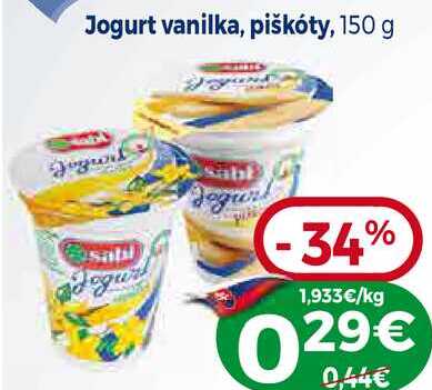 Jogurt vanilka, piškóty, 150 g 