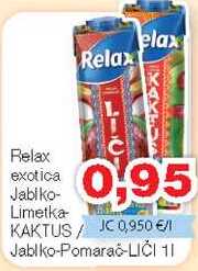 Relax exotica Jablko- Limetka KAKTUS /Jablko-Pomarac-LIČI 1l