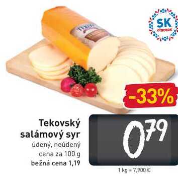   Tekovský salámový syr 100 g
