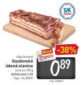  Gazdovská údená slanina 100 g