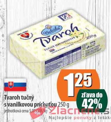 Tvaroh tučný s vanilkovou príchutou 250 g