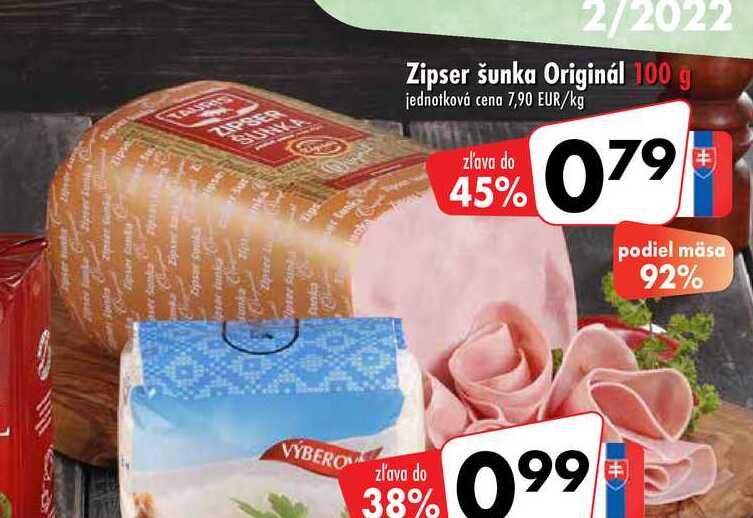 Zipser šunka Originál 100 g
