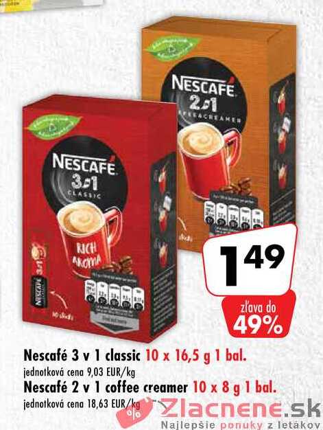 Nescafé 2 v 1 coffee creamer 10 x 8 g 