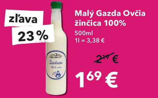 Malý Gazda Ovčia žinčica 100%, 500 ml