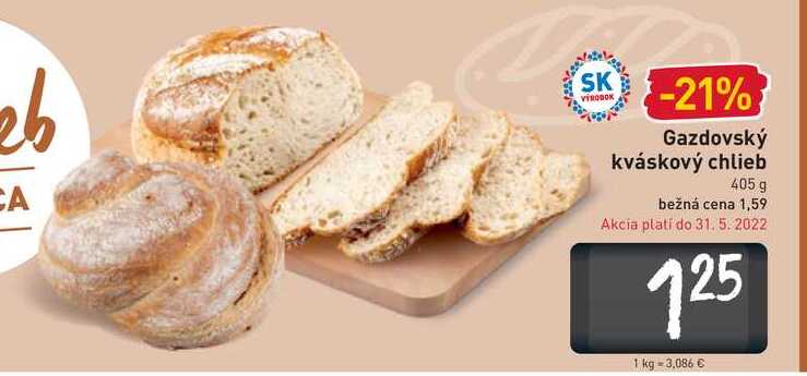   Gazdovský kváskový chlieb 405 g 