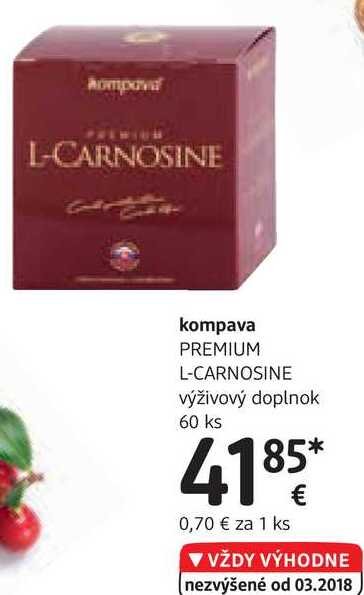 kompava PREMIUM L-CARNOSINE, 60 ks