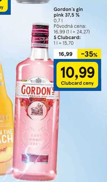 Gordon's gin pink 37,5 %, 0,7 l 