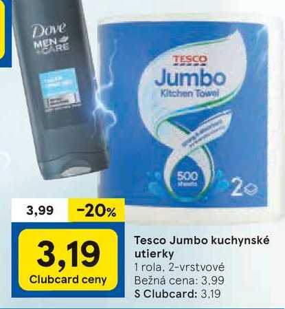 Tesco Jumbo kuchynské utierky, 1 ks