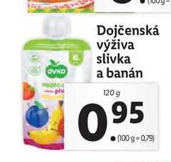Dojčenská výživa slivka a banán 120 g