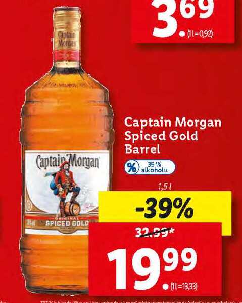 Captain Morgan Spiced Gold Barrel 1,5 l 