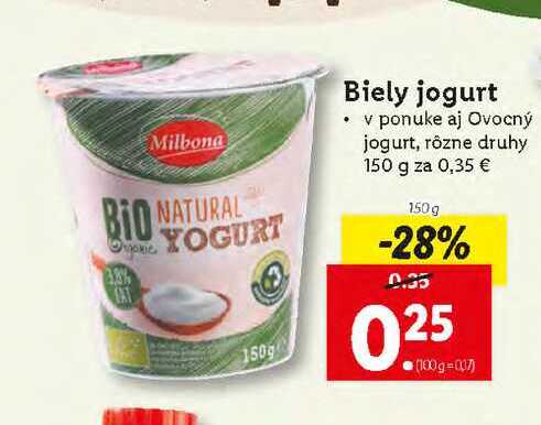 Biely jogurt 150 g