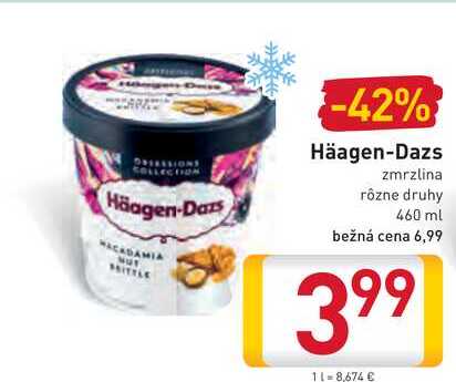 Häagen-Dazs zmrzlina rôzne druhy 460 ml