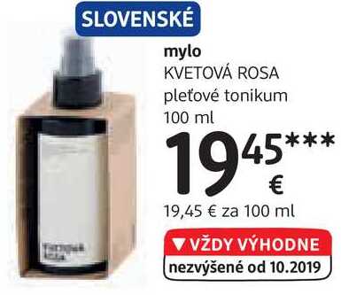 mylo KVETOVÁ ROSA pleťové tonikum, 100 ml