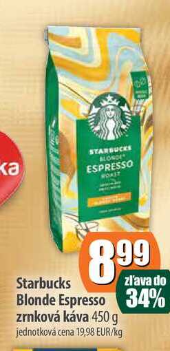 Starbucks Blonde Espresso zrnková káva 450 g