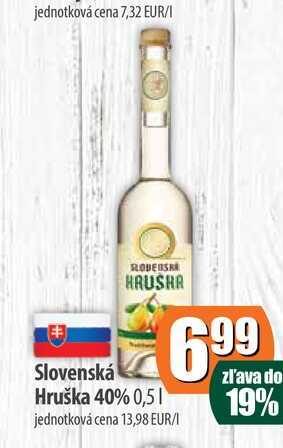 Slovenská Hruška 40% 0,5 l