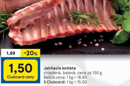 Jahňacia kotleta, 100 g