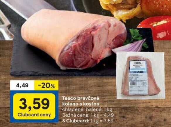 Tesco bravčové koleno s kosťou, 1 kg