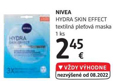 NIVEA HYDRA SKIN EFFECT textilná pleťová maska