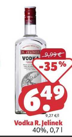 Vodka R. Jelínek 40%, 0,7l