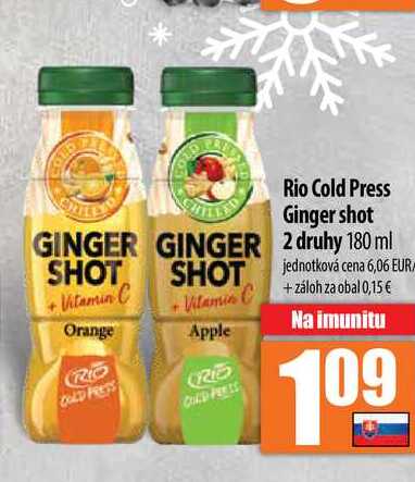 Rio Cold Press Ginger shot 2 druhy 180 ml 