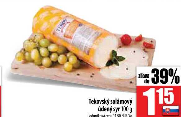 Tekovský salámový údený syr 100 g