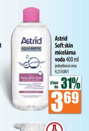 Astrid Soft skin micelárna voda 400 ml 