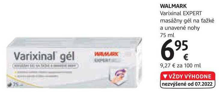WALMARK Varixinal EXPERT masážny gél, 75 ml