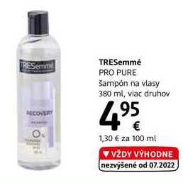 TRESemmé PRO PURE šampón na vlasy, 380 ml