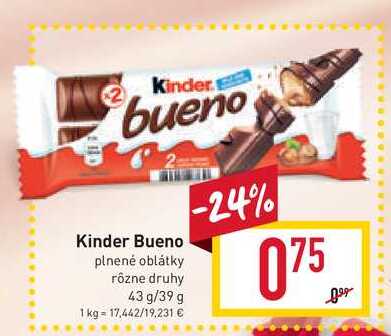 Kinder Bueno Plnené oblátky 39 - 43 g