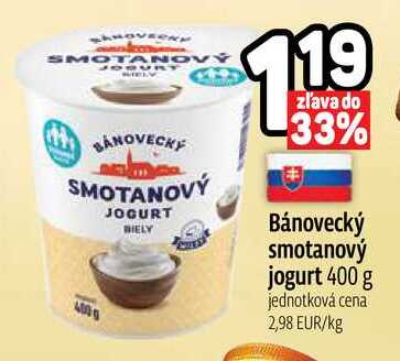 Bánovecký smotanový jogurt 400 g 